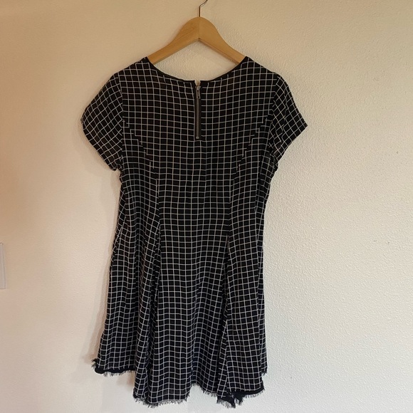 Silence & Noise Windowpane Black and White Dress - Picture 2 of 4
